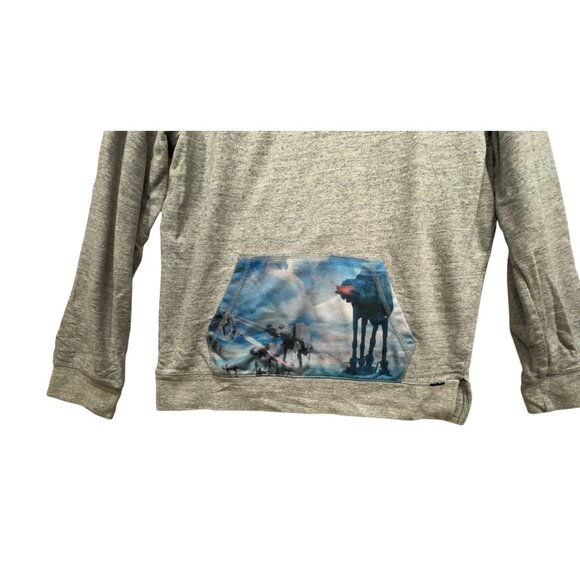 Star Wars X On The Byas Gray Long Sleeve Crewneck Sweatshirt With Graphic Front - Picture 4 of 11